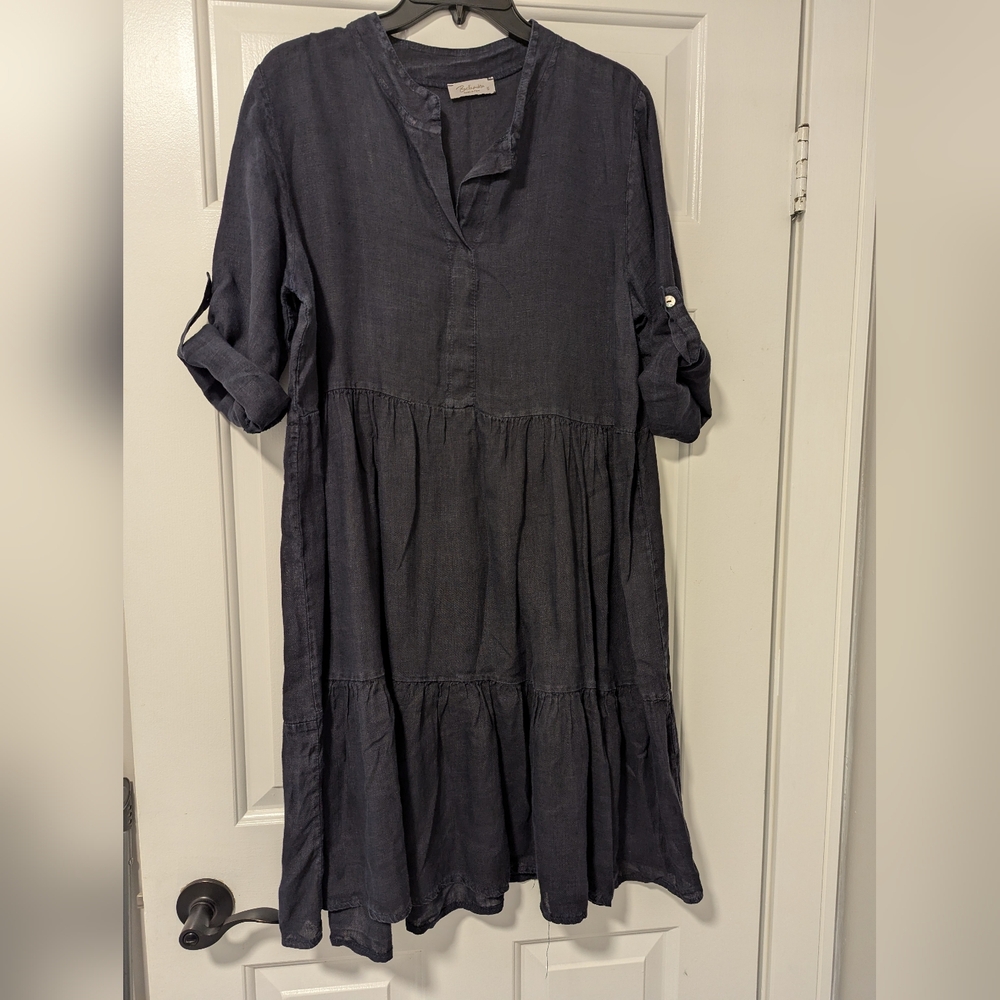 Chic Charcoal Tiered Dress